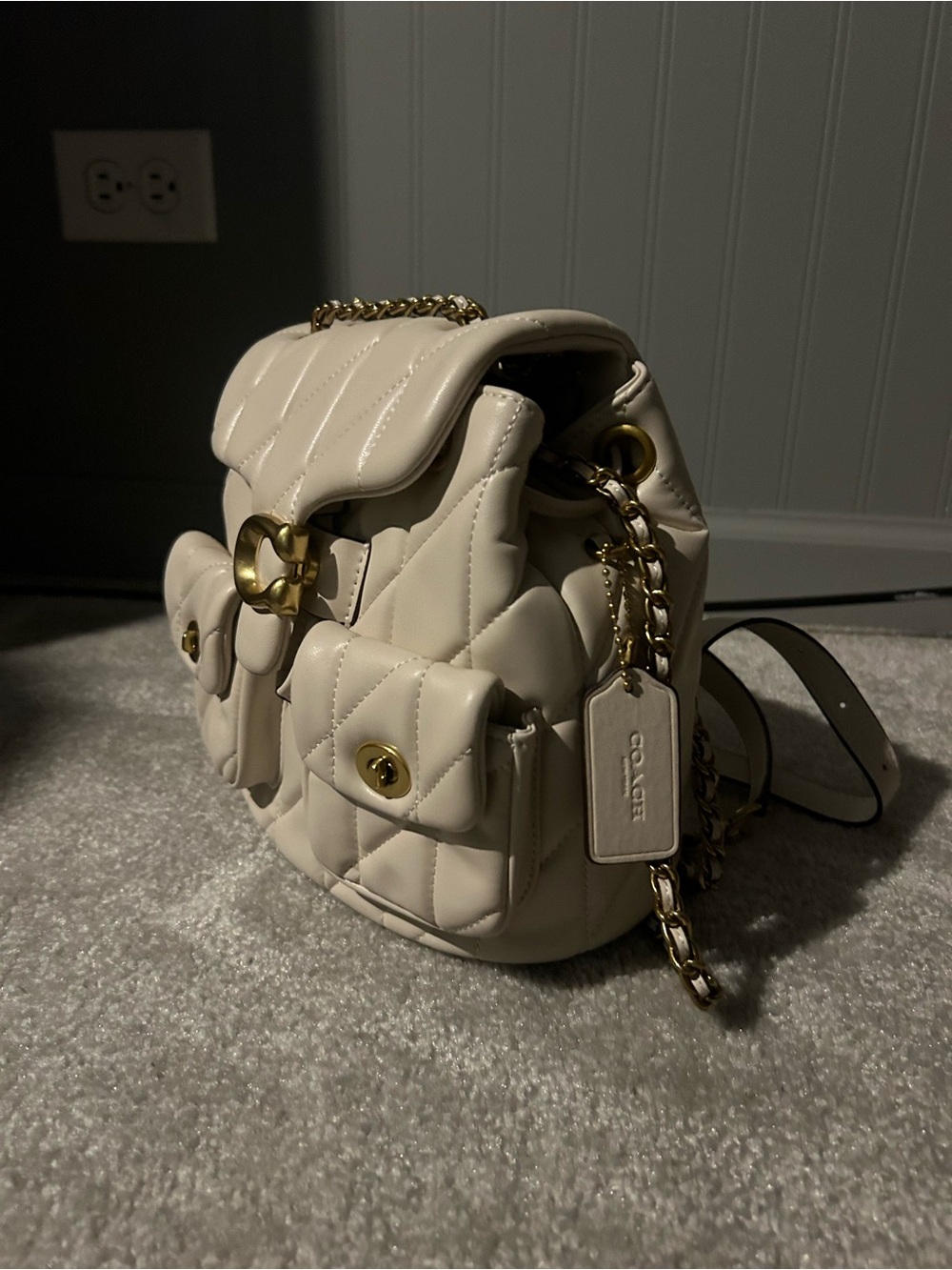 Mini Coach Tabby Backpack & Crossbody, Cream White - CU076